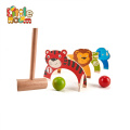 Educational Children  Wood Cartoon Animal Croquet Game,Wooden Croquet Game Set